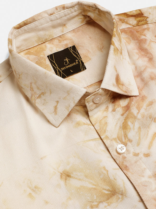 Pastel Tie Dye Slim Fit Unisex Rayon Shirt
