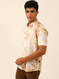 Pastel Tie Dye Slim Fit Unisex Rayon Shirt