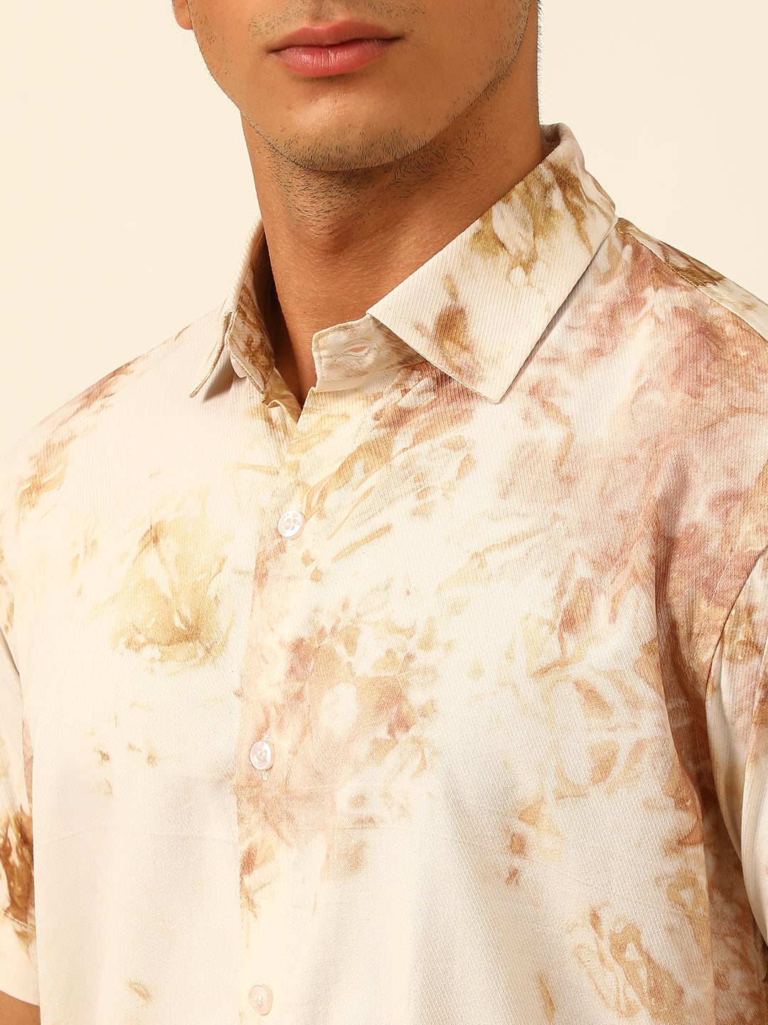 Pastel Tie Dye Slim Fit Unisex Rayon Shirt