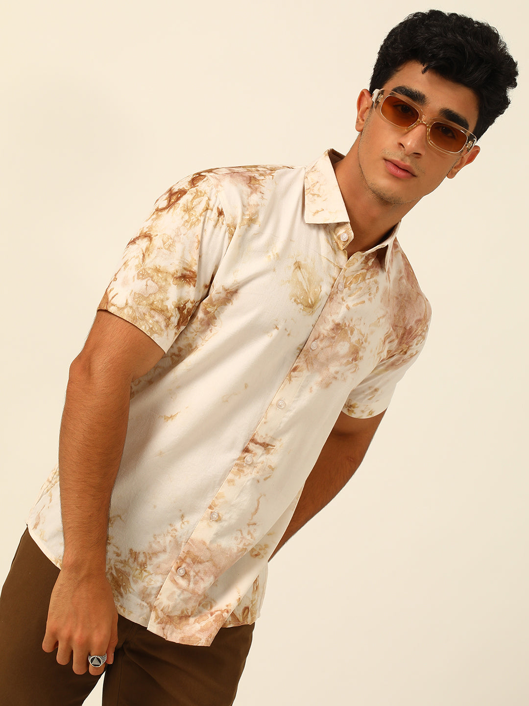 Pastel Tie Dye Slim Fit Unisex Rayon Shirt