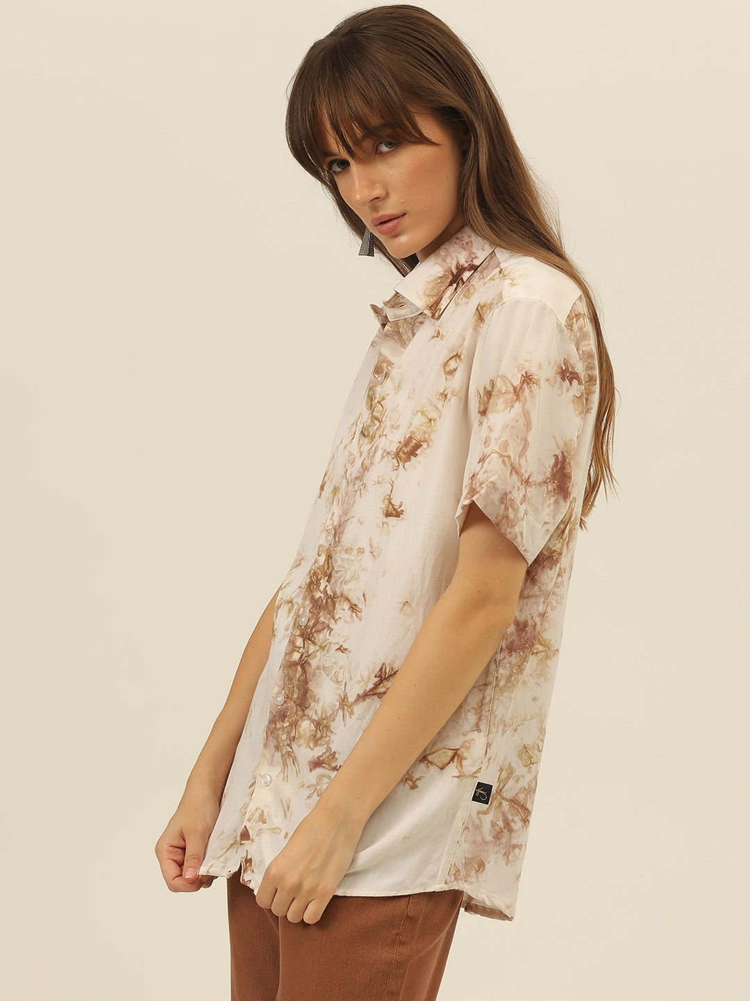 Pastel Hand Tie Dye Rayon Women Shirt