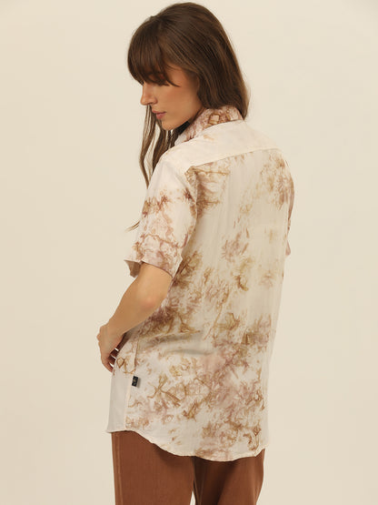 Pastel Hand Tie Dye Rayon Women Shirt