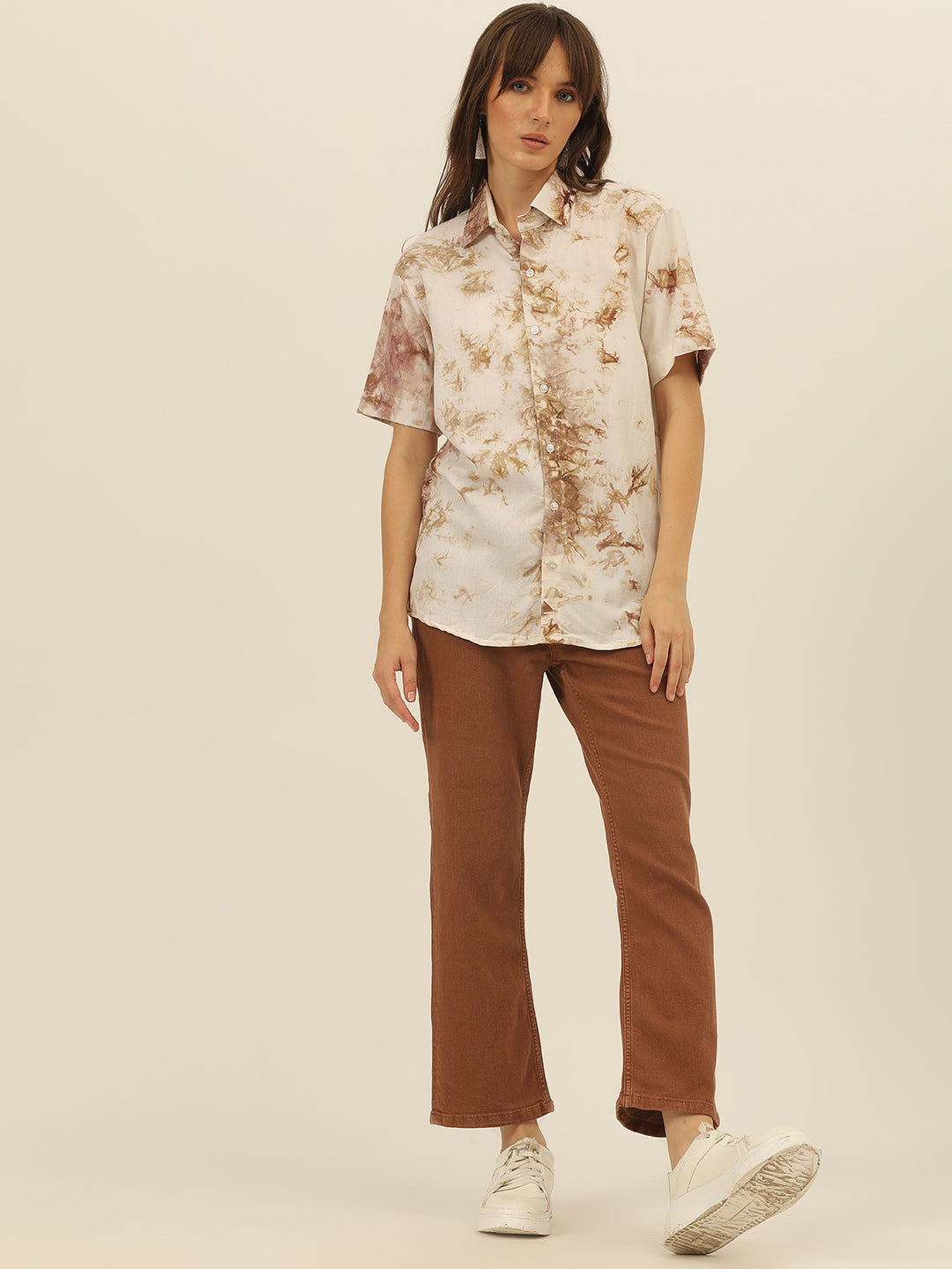 Pastel Hand Tie Dye Rayon Women Shirt