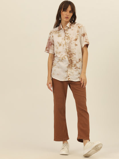 Pastel Hand Tie Dye Rayon Women Shirt
