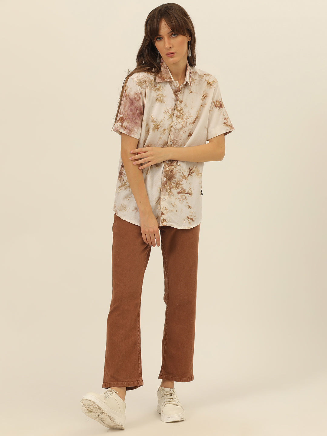 Pastel Hand Tie Dye Rayon Women Shirt