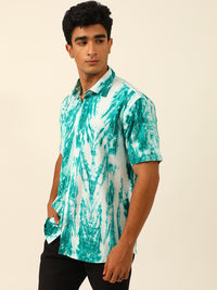 Pastel Tie Dye Slim Fit Unisex Rayon Shirt