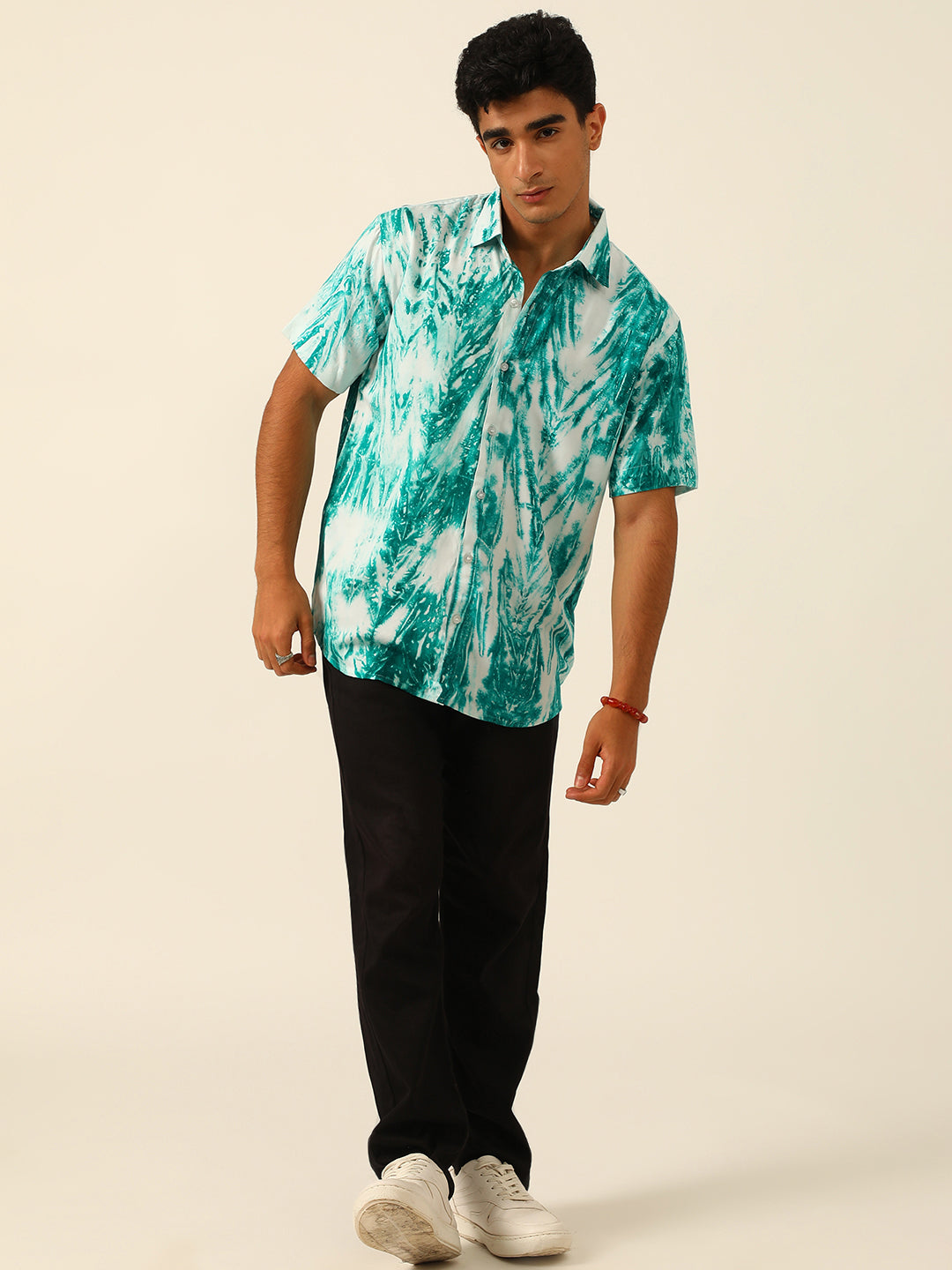 Pastel Tie Dye Slim Fit Unisex Rayon Shirt