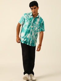 Pastel Tie Dye Slim Fit Unisex Rayon Shirt