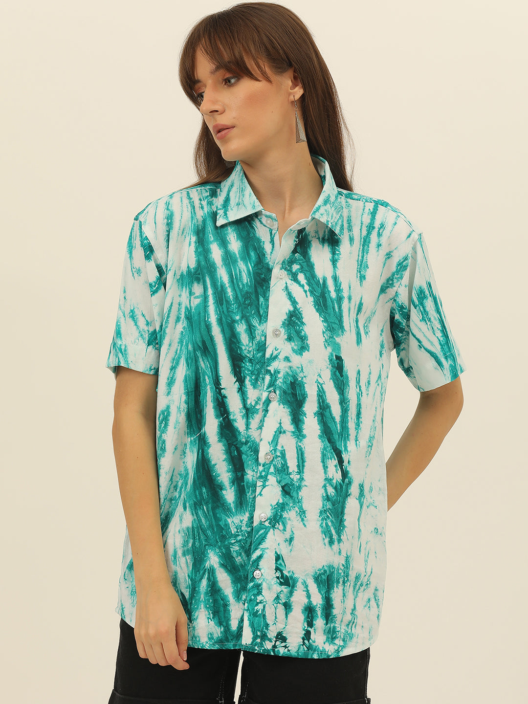 Pastel Hand Tie Dye Rayon Women Shirt