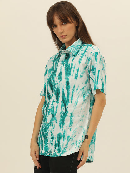 Pastel Hand Tie Dye Rayon Women Shirt