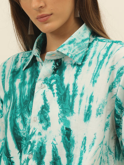 Pastel Hand Tie Dye Rayon Women Shirt