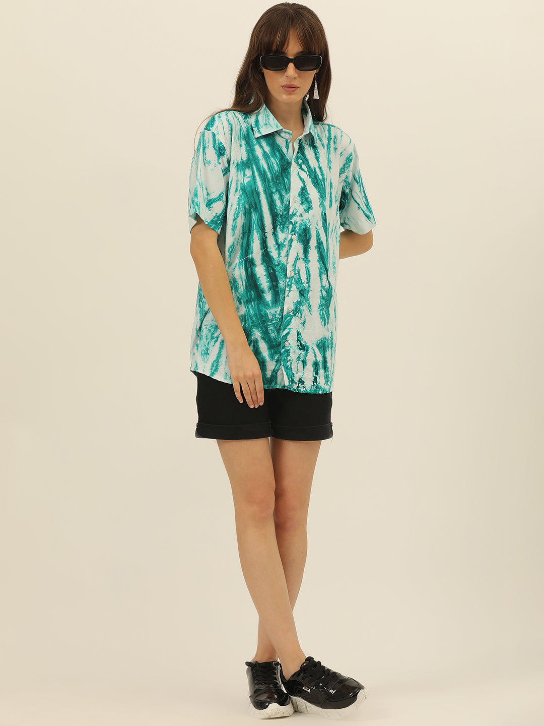 Pastel Hand Tie Dye Rayon Women Shirt