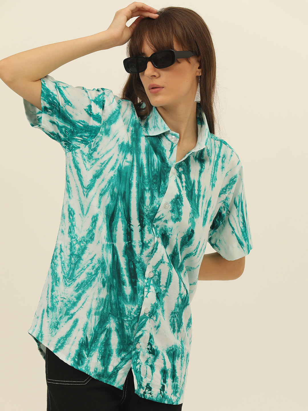 Pastel Hand Tie Dye Rayon Women Shirt
