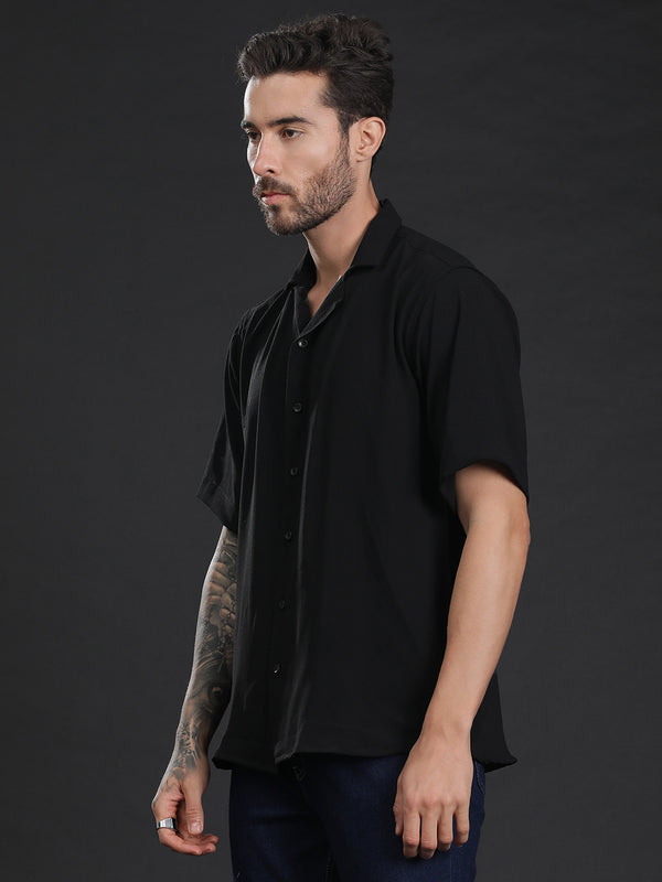 Oversized Cuban Collar Unisex Shirt