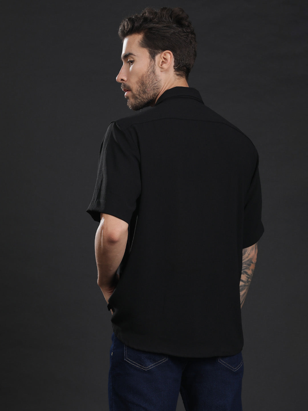 Oversized Cuban Collar Unisex Shirt