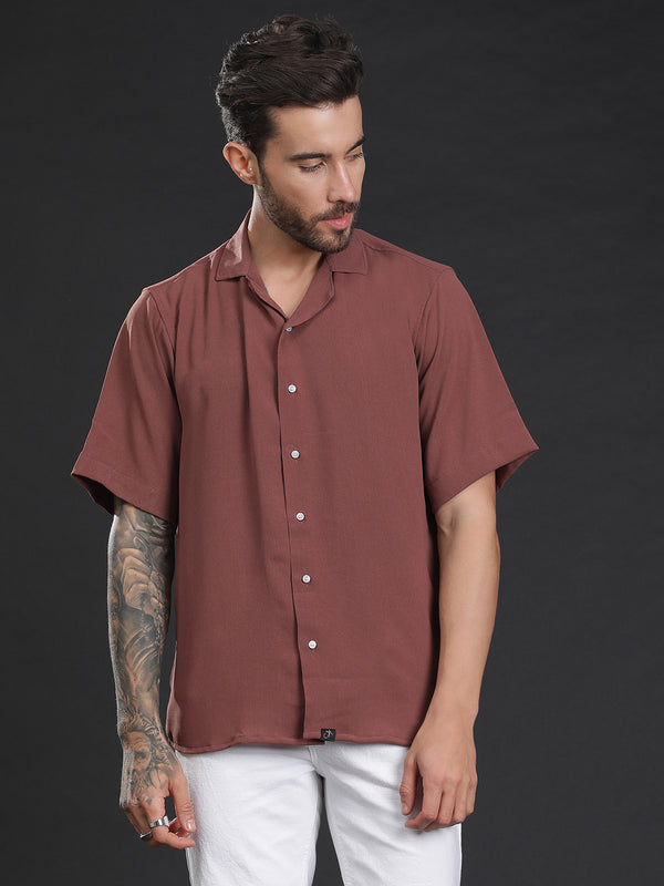 Oversized Cuban Collar Unisex Shirt