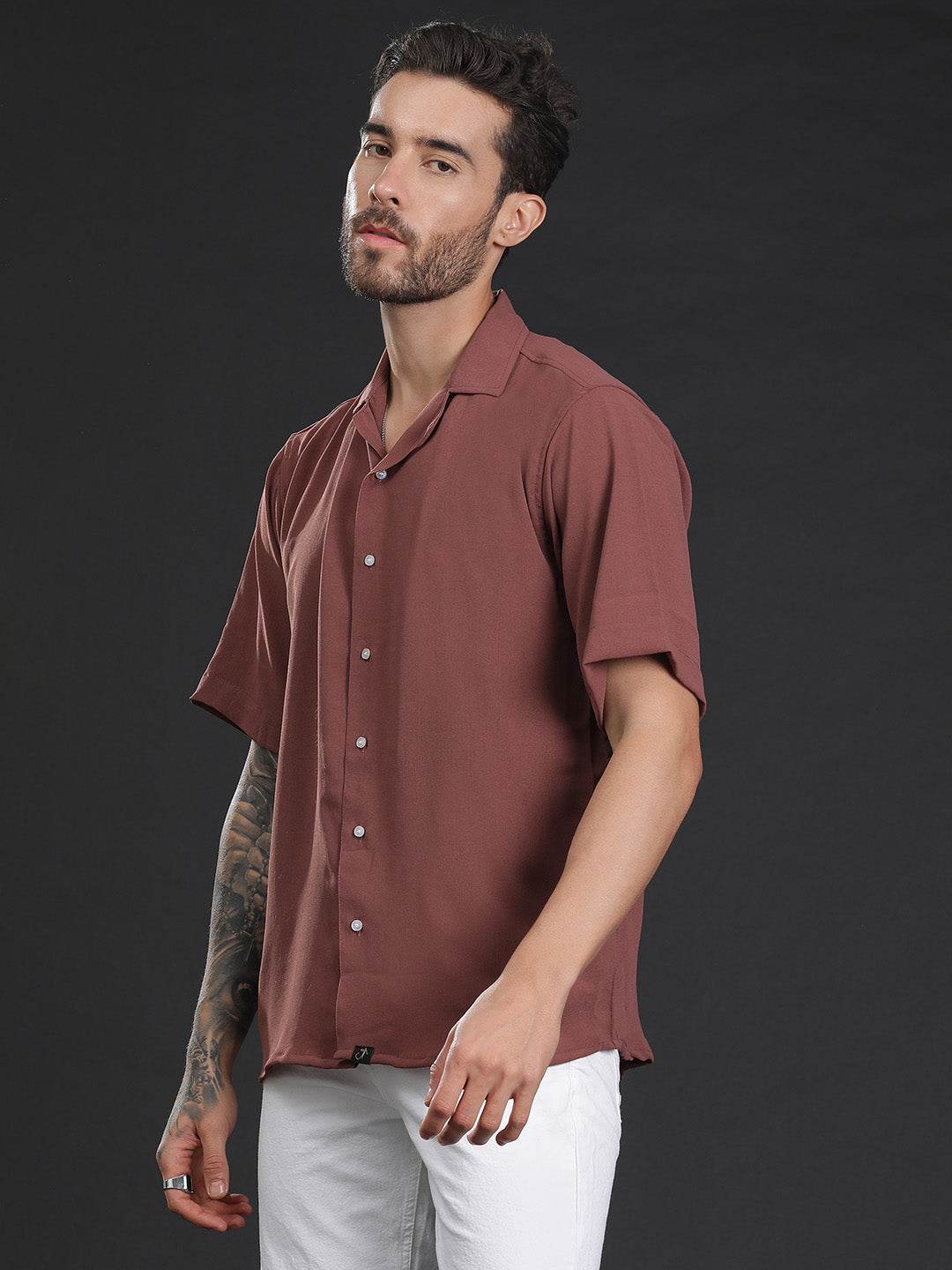 Oversized Cuban Collar Unisex Shirt