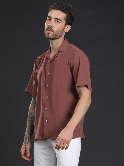 Oversized Cuban Collar Unisex Shirt