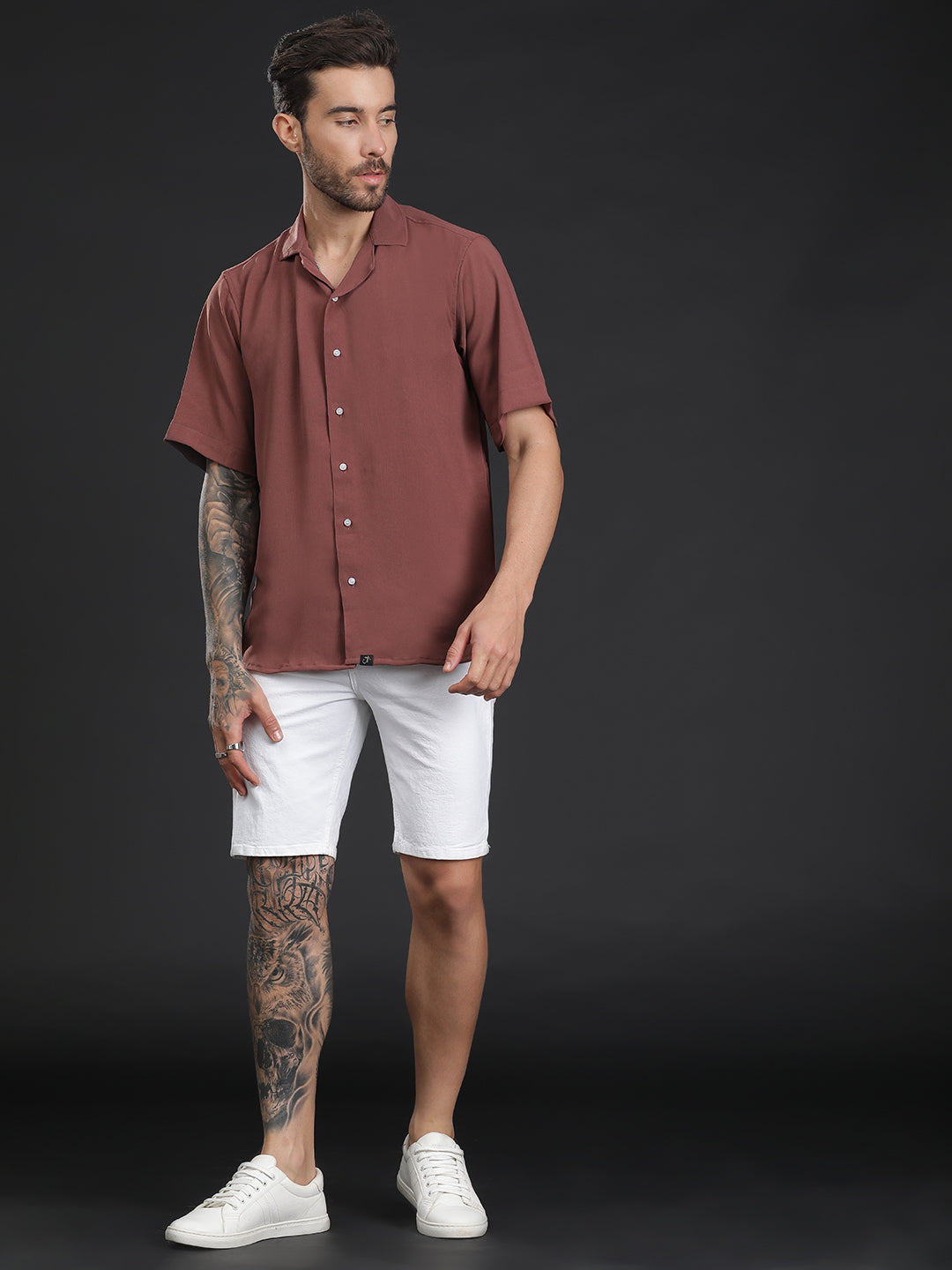 Oversized Cuban Collar Unisex Shirt