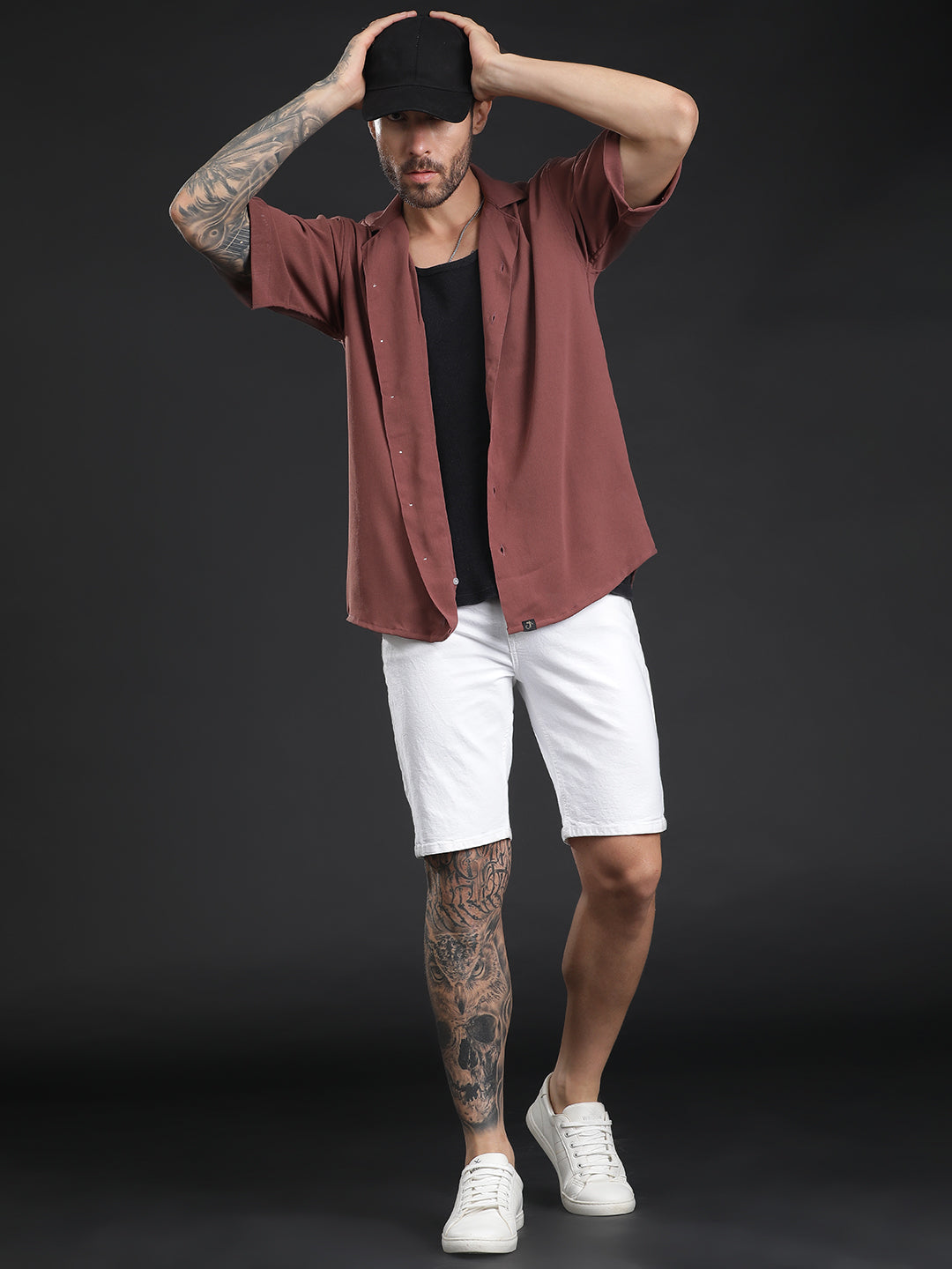 Oversized Cuban Collar Unisex Shirt