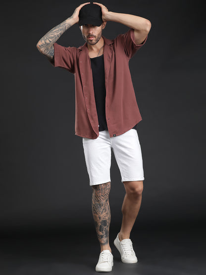 Oversized Cuban Collar Unisex Shirt