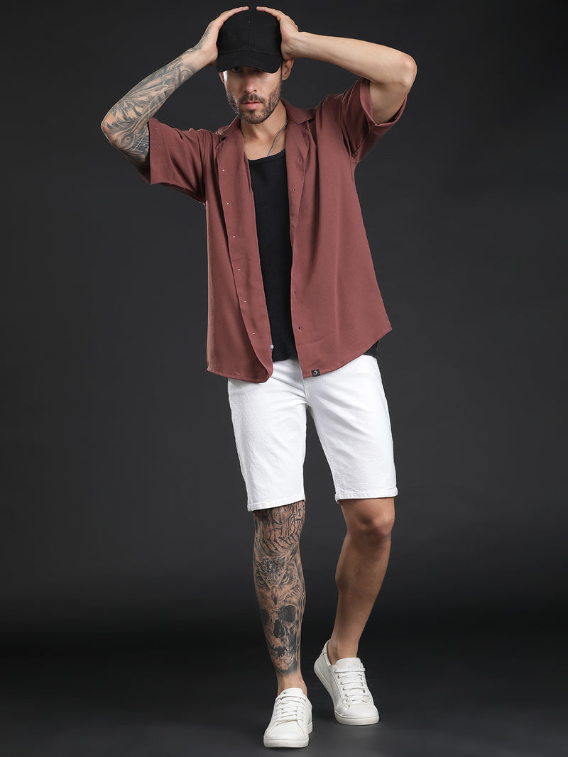 Oversized Cuban Collar Unisex Shirt