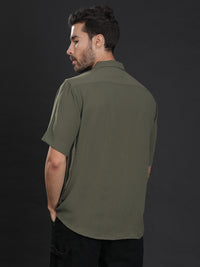 Oversized Cuban Collar Unisex Shirt