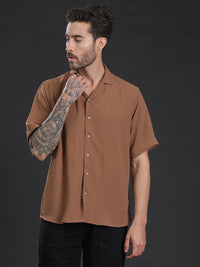 Oversized Cuban Collar Unisex Shirt