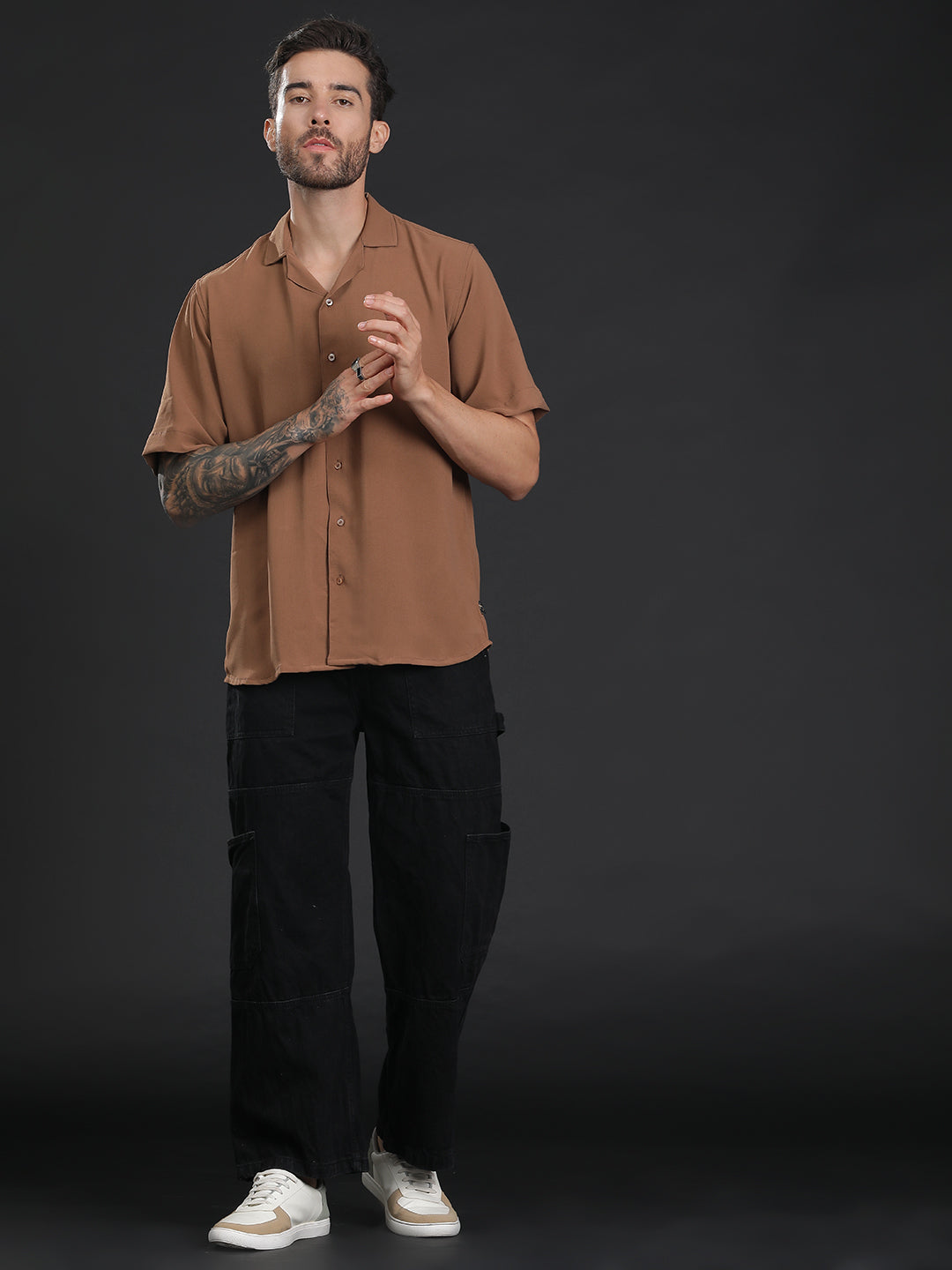 Oversized Cuban Collar Unisex Shirt