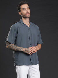 Oversized Cuban Collar Unisex Shirt