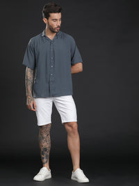 Oversized Cuban Collar Unisex Shirt