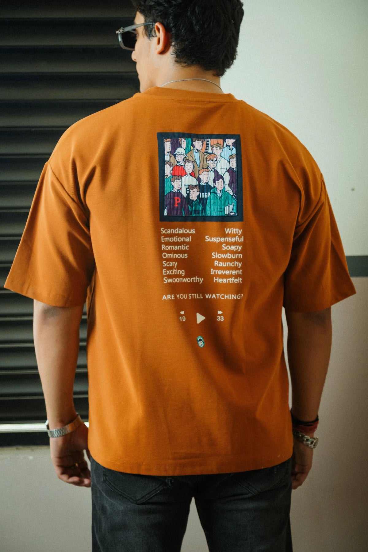 Unisex Oversized Cotton T-Shirt with Full Back Graphic Print