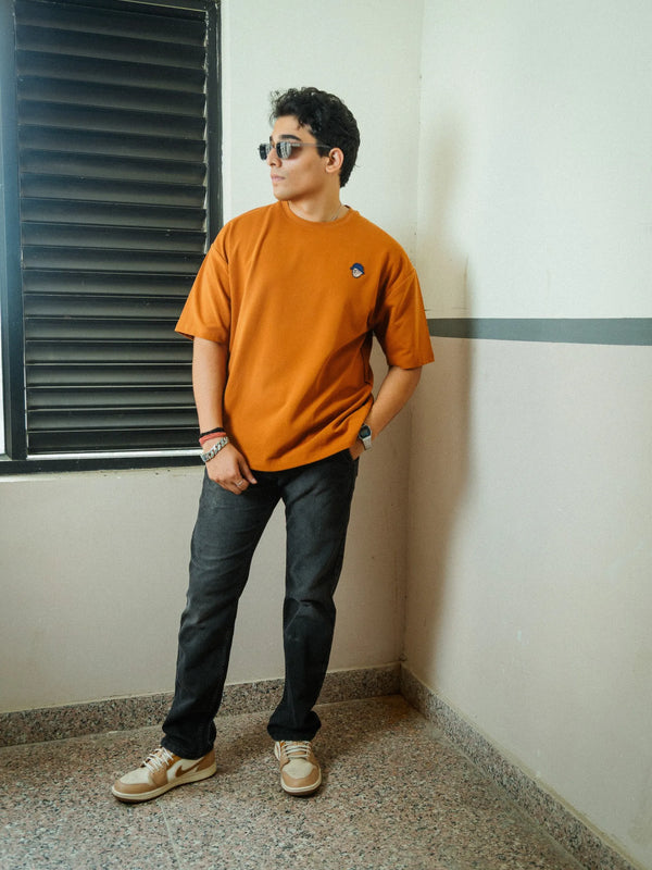Unisex Oversized Cotton T-Shirt with Full Back Graphic Print