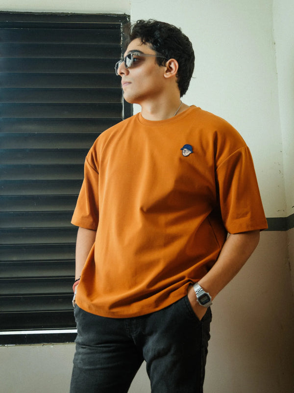 Unisex Oversized Cotton T-Shirt with Full Back Graphic Print
