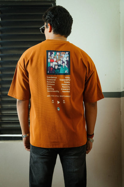 Unisex Oversized Cotton T-Shirt with Full Back Graphic Print