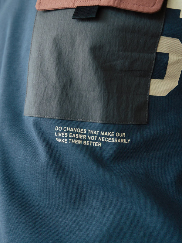 Unisex Blue Round Neck T-Shirt