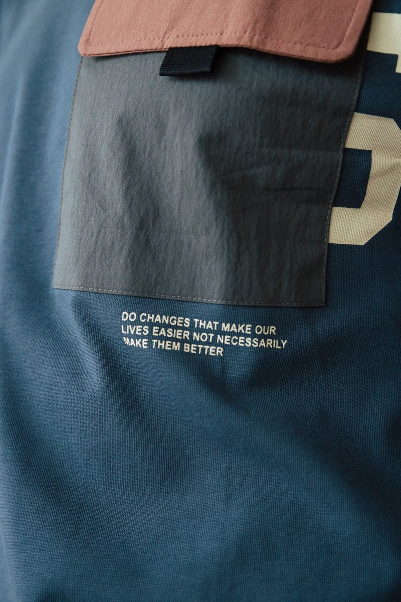 Unisex Blue Round Neck T-Shirt