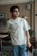 Unisex Beige Round Neck T-Shirt