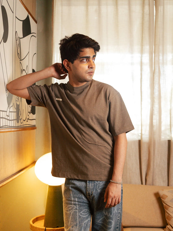 Unisex Sage Green Round Neck T-Shirt