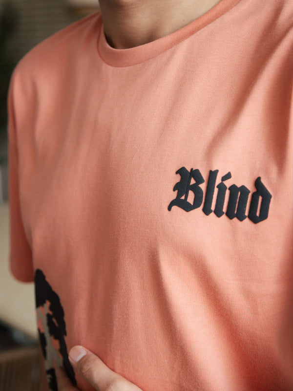 Unisex Peach Round Neck T-Shirt