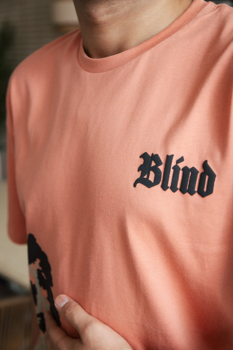 Unisex Peach Round Neck T-Shirt