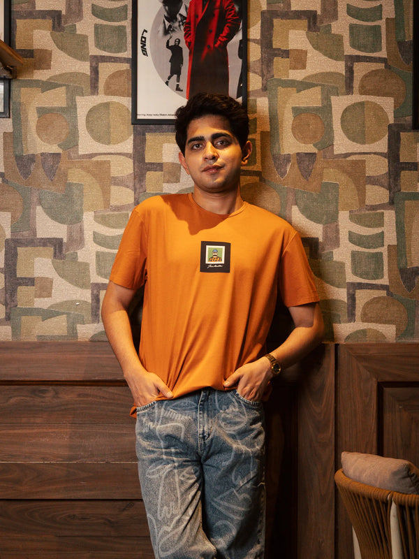Unisex Rust Round Neck T-Shirt