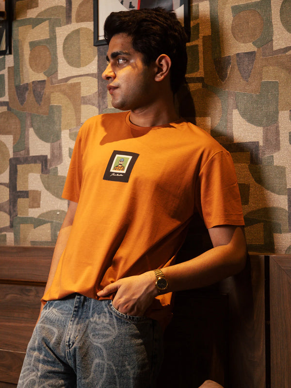 Unisex Rust Round Neck T-Shirt
