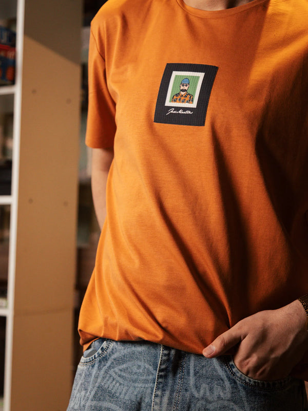 Unisex Rust Round Neck T-Shirt
