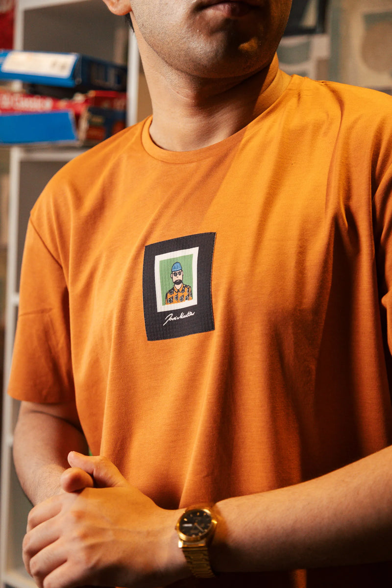Unisex Rust Round Neck T-Shirt