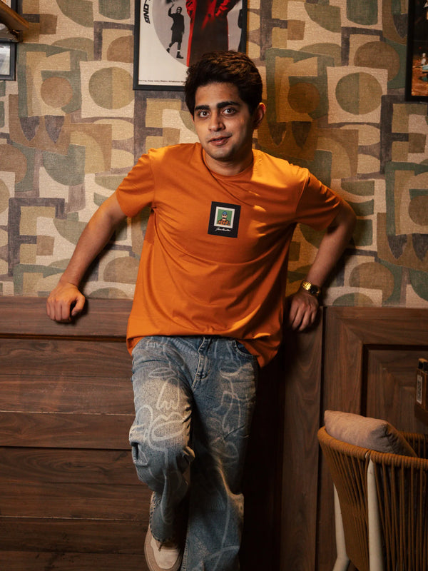 Unisex Rust Round Neck T-Shirt