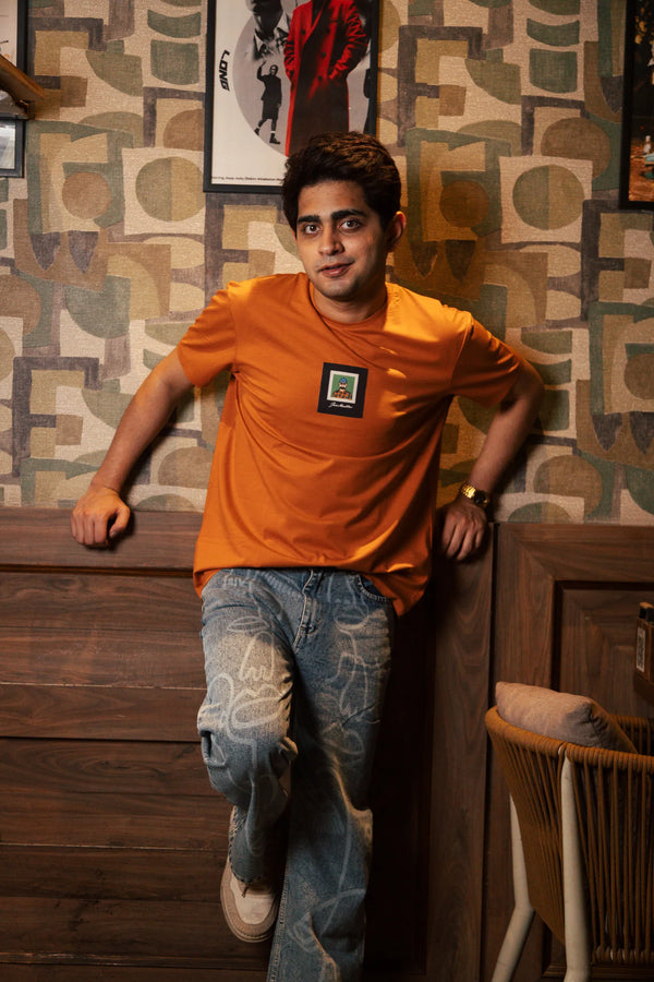 Unisex Rust Round Neck T-Shirt