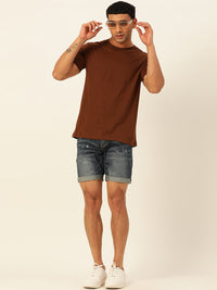 Solid Round Neck Men Comfort Fit T-Shirt