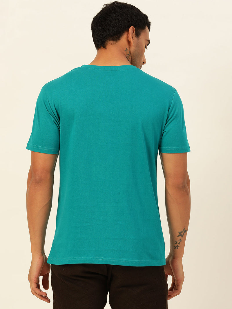 Solid Round Neck Men Comfort Fit T-Shirt