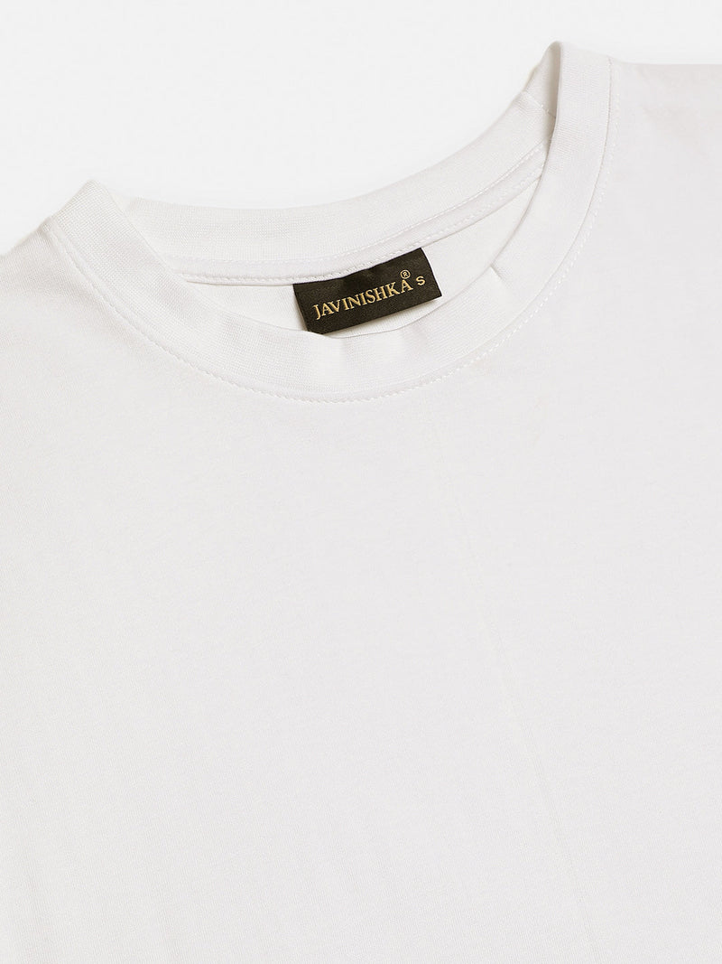 Solid Round Neck Women Comfort Fit T-Shirt